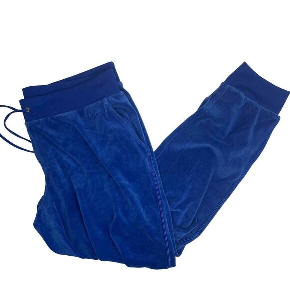 Juicy Couture Pants - Juicy Couture Velour Royal Blue Jogger Sweatpants Y2K Style Size XL